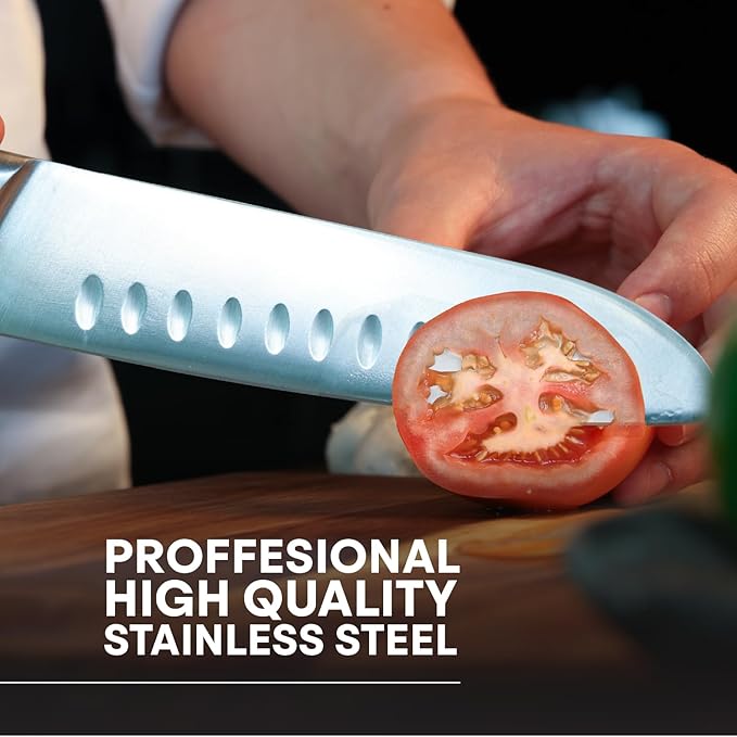 MasterChef Chef Knife Set with Bag, Knife Roll Set with 5 Professional Quality - Image 3