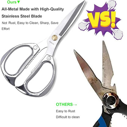 7.5in Stainless Steel Kitchen Scissors, Heavy Duty Shears - Image 3
