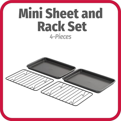 GoodCook Set of 2 Nonstick Steel 9" x 6" Toaster Oven Mini Baking Sheets - Image 2