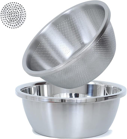 304 Stainless Steel Microporous Colander, 5QT Large Capacity by Paoli