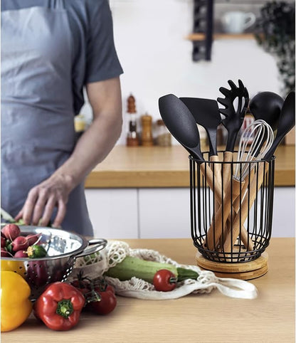 WDT Tool Utensil holder for Kitchen Counter，Large Utensils Holder For Farmhouse - Image 4