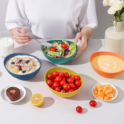 Wheat Straw Bowls Set 26 OZ, Unbreakable Cereal Bowl 4 Pack, Bowls - Image 5