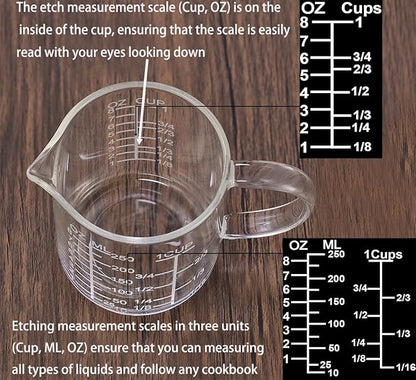 Ackers Mirror Scale Glass Measuring Cup--Made of High Borosilicate Glass - Image 5