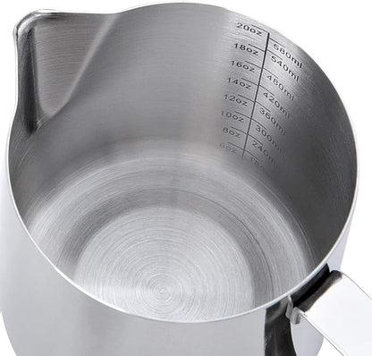 SIKEMAY Milk Frothing Pitcher Cup, 20oz/600ML Milk Frother Cup Stainless Steel - Image 7