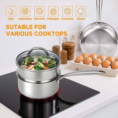 Ohtomber Tri-Ply Steamer for Cooking - Image 4