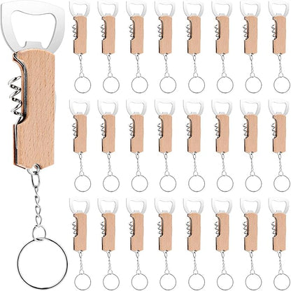 Ziliny 24 Pcs Bottle Opener Keychain Bulk Wine Bottle Beer Opener Keychain by Ziliny