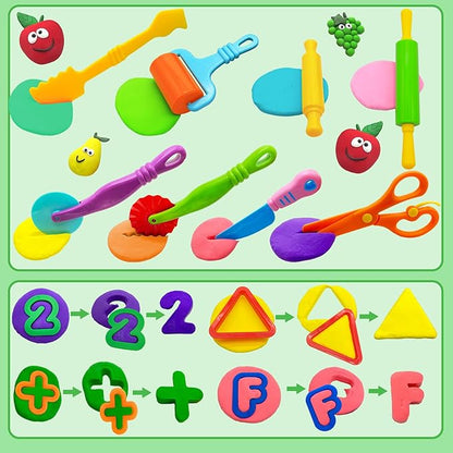 iShyan Dough Tools 55 PCS Dough Play Tools Set - Image 3