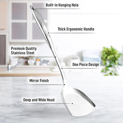 Zulay Kitchen Stainless Steel Wok Spatula - Image 3