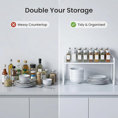 Cabinet Organizer 14.8''W 44 LBS Load Capacity Heavy Duty Kitchen Pantry Shelf - Image 3