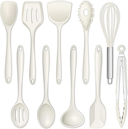 E-far 10 Pieces Silicone Cooking Utensils Set, Heat Resistant Kitchen Utensil by E-far