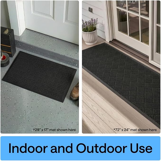 GORILLA GRIP 100% Waterproof All-Season WeatherMAX Doormat 35x23, US Designed - Image 9