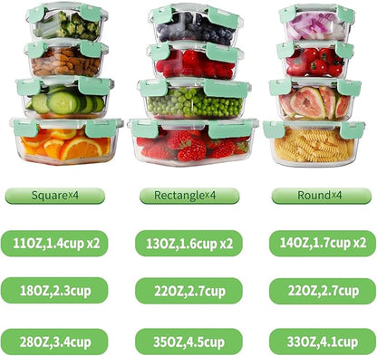 HOMBERKING 24pc Glass Food Storage Containers - Image 3