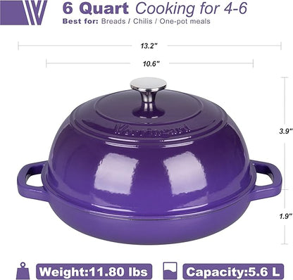 VORRINGARD Enameled Cast Iron Dutch Oven Pot - Image 2