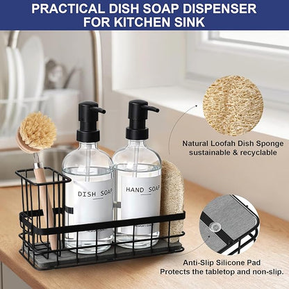 Dish Soap Dispenser for Kitchen, 16.9 fl oz Clear Hand and Dish Soap Dispensers - Image 6