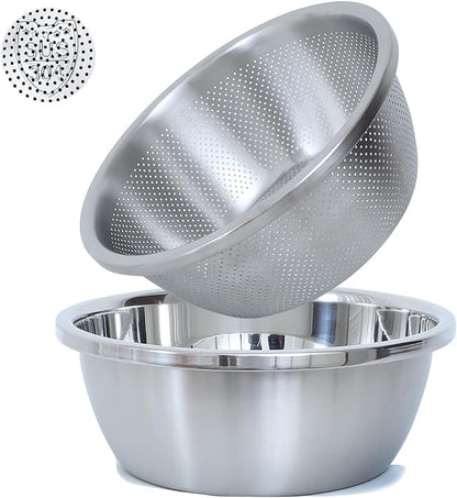 304 Stainless Steel Microporous Colander, 1.5QT Large Capacity by Paoli