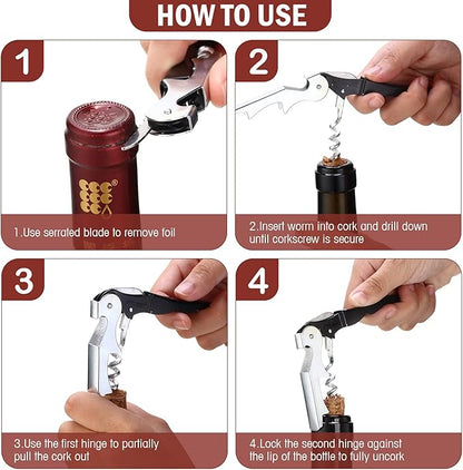 Wine Keys Opener Travel Corkscrew Wine bottle Opener Waiter Beer Bartender - Image 3