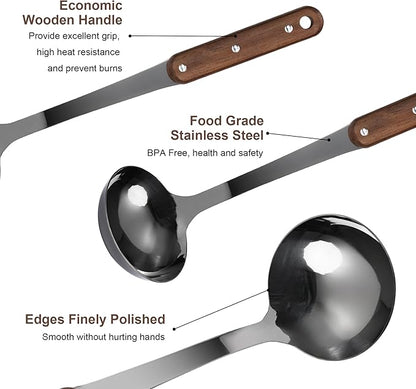 FJNATINH Soup Ladle, 304 Stainless Steel Ladle Spoon - Image 4