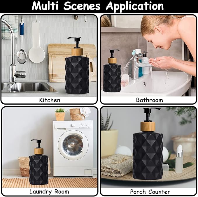 Black Glass Soap Dispenser Set - Image 5