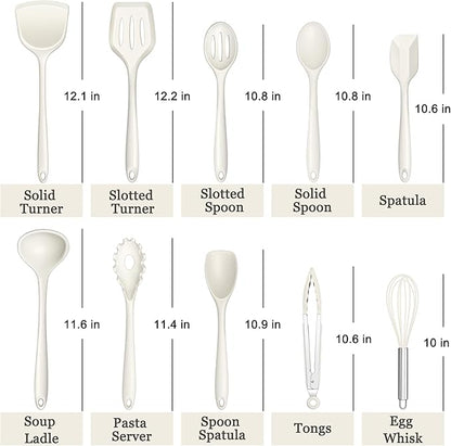 E-far 10 Pieces Silicone Cooking Utensils Set, Heat Resistant Kitchen Utensil - Image 2