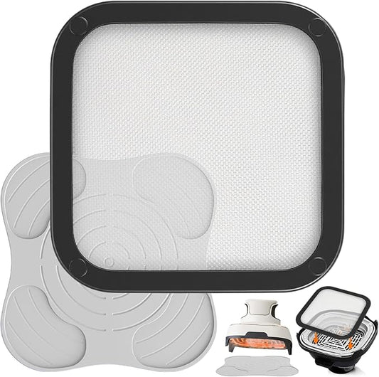 2Pcs Silicone Heat Resistant Mat & Splatter Shield, Foldable Silicone Mat and by MVRPOWER