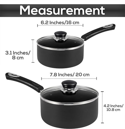 Utopia Kitchen Nonstick Stock Pot Saucepan Set - Image 2