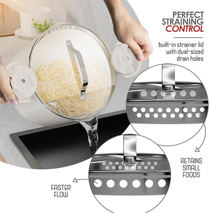 Eatex Pasta Pot with Strainer Lid - Image 3