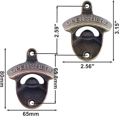 12 PCS Beer Bottle Opener Wall Mount, Post Mount Bottle Cap Openers Bulk - Image 5