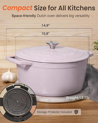 Nuwave 6QT Healthy Enameled Cast Iron Dutch Oven Pot - Image 8