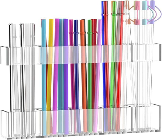 9.5” Large Acrylic Straw Holder by Rycid
