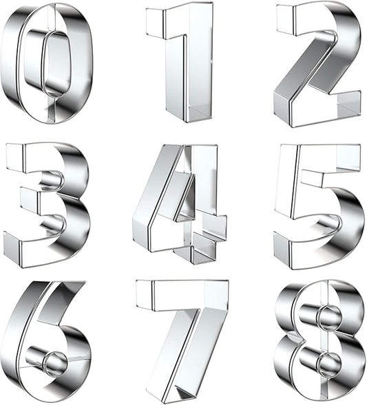2 Inch Number Cookie Cutter Set by Xzhloym