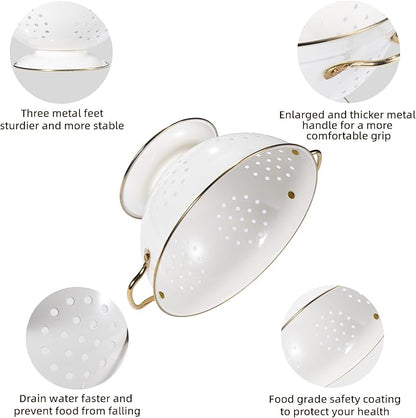 Metal Colander Set of 3, Strainer Basket - Image 5