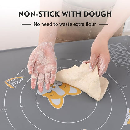 Ourokhome Silicone Baking Mat Sheet and Pastry Dough Cutter, 0.5 Inch Thick 32" - Image 3