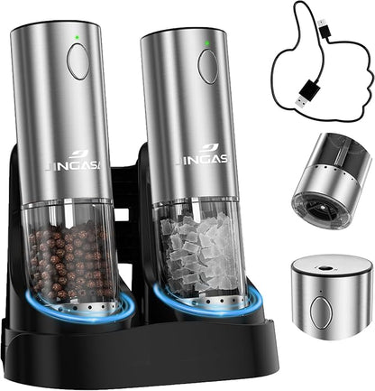 Electric Salt and Pepper Grinder Set by JINGASA