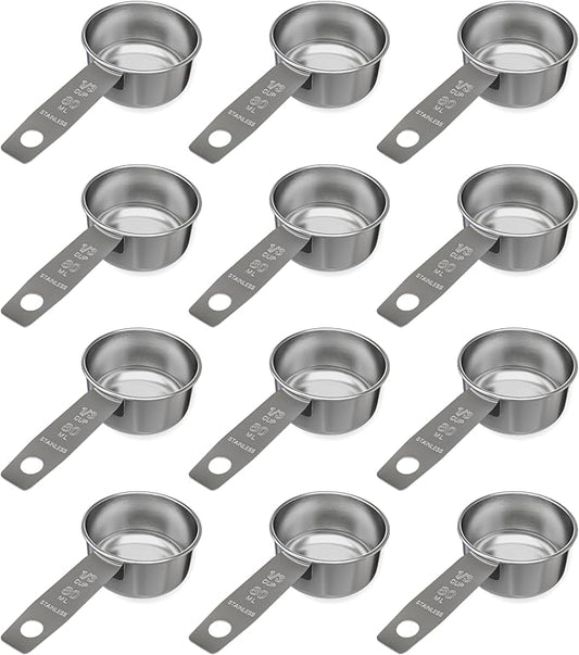 1/3 Cup Stainless Steel Measuring Cup | Sturdy Metal 80 ml | 80 cc | 3 oz | by Knupp+Co.