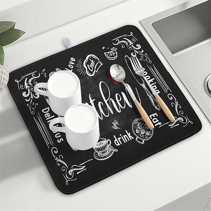 Dish Drying Mats for Kitchen Counter 16 x 18 Inch, Kitchen Drying Mat - Image 8