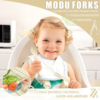 Bamboo Forks Set, 30 Sets Disposable Cutlery, Detachable 3 in 1 Bamboo Spoons - Image 2
