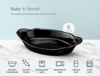 Au Gratin Baking Dishes, for Casseroles, Lasagna & Cobblers, Individual Serving - Image 5