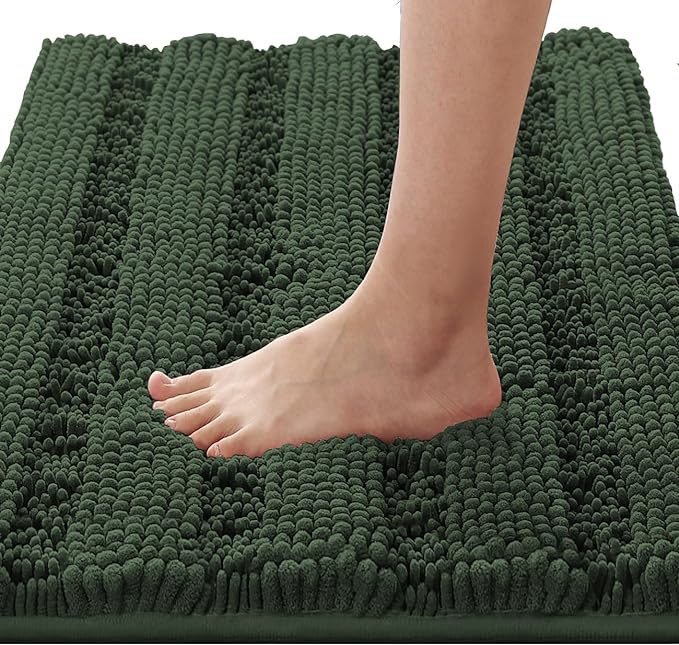 H.VERSAILTEX Bath Rugs for Bathroom Non Slip Bath Mats Extra Thick Chenille by HVERSAILTEX