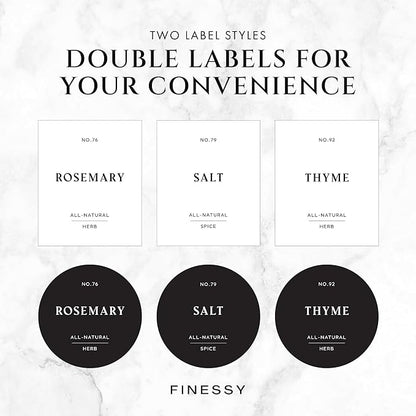 FINESSY Bamboo Glass Spice Jars - Image 7