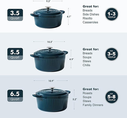 SENSARTE Enameled Cast Iron Dutch Oven Pot - Image 9