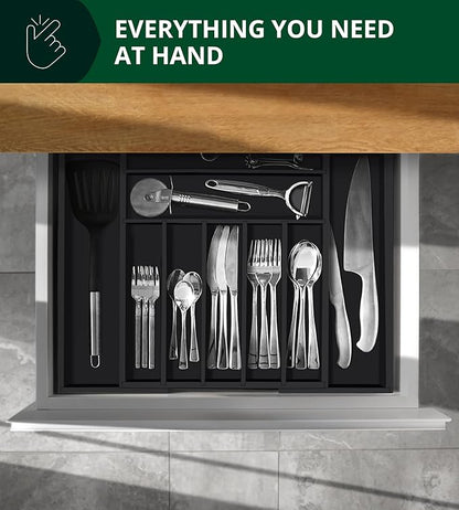 ROYAL CRAFT WOOD Luxury Bamboo Kitchen Drawer Organizer - Image 8