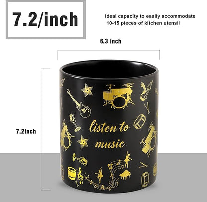 7" Music Utensil Holder, Large Kitchen Utensil Holder Organizer - Image 2