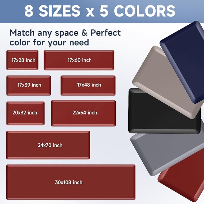 4/5 Inch Thick Kitchen Mats for Floor, StepRite Kitchen Rug for Standing Desk - Image 4