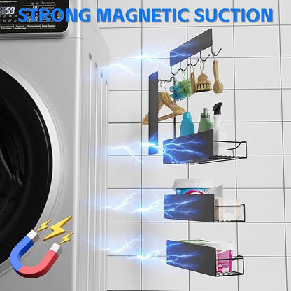 Magnetic Spice Rack for Refrigerator, 5 Pack Magnetic Fridge Organizer Shelves - Image 3