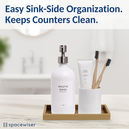 Spacewiser Countertop and Vanity Tray – Small 7.7" Silicone Soap Dispenser Trays - Image 4
