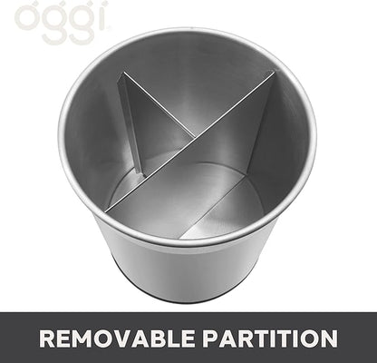 Oggi Jumbo Stainless Steel Rotating Utensil Holder - Image 2