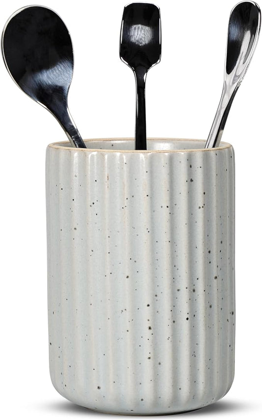 Ceramic Spoon Holder for Coffee Bar, Upright Tea Spoon Holder Cup, Coffee by U-TIMES