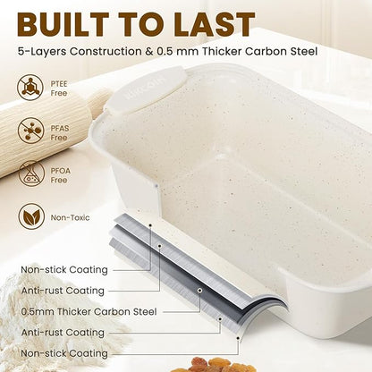 Kikcoin 22 PCS Nonstick Baking Pans Set, Stackable Bakeware Sets - Image 3