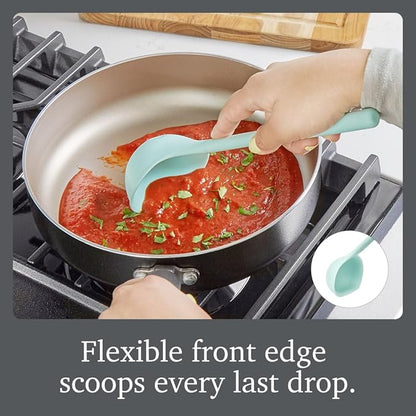 Tovolo Flex Core Small Silicone Ladle Aqua Seafoam Green Heat Safe Silicone - Image 3