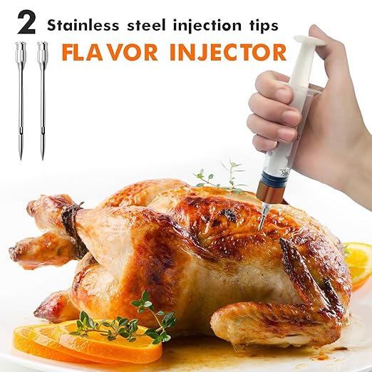 CloudHand Meat Turkey Pop Up Timer & Flavor Injector Set, Turkey Thermometer - Image 5